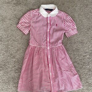 Stylish Pink Striped Kids Dress